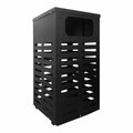 Paris Site Furnishings PSF 34G Black Steel Outdoor Waste Receptacle - 461-360-0006. 969461360